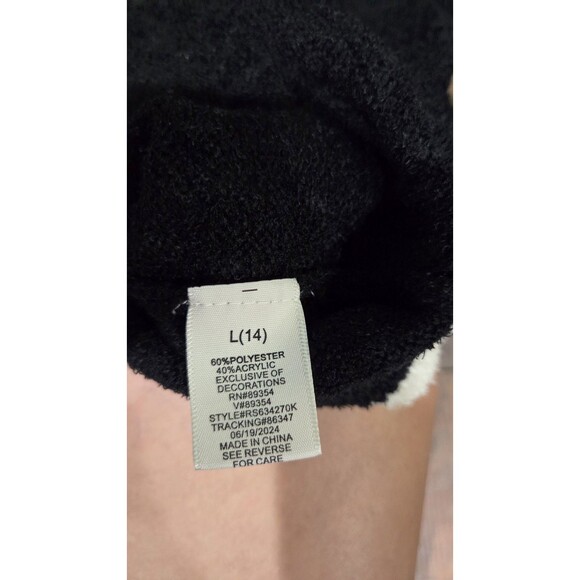 NEW No Comment Girl's Christmas Holiday Cardigan/UglySweater- Large 14-Santa B9 - Picture 3 of 10